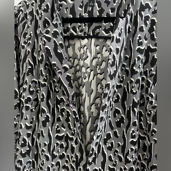 Alfani Women's A-Line Gray Animal Print Jacket Size XL - Picture 5 of 7
